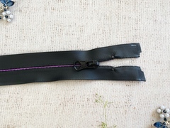 Молния влагостойкая, Т7, L 80 см, чёрный с фиолетовым