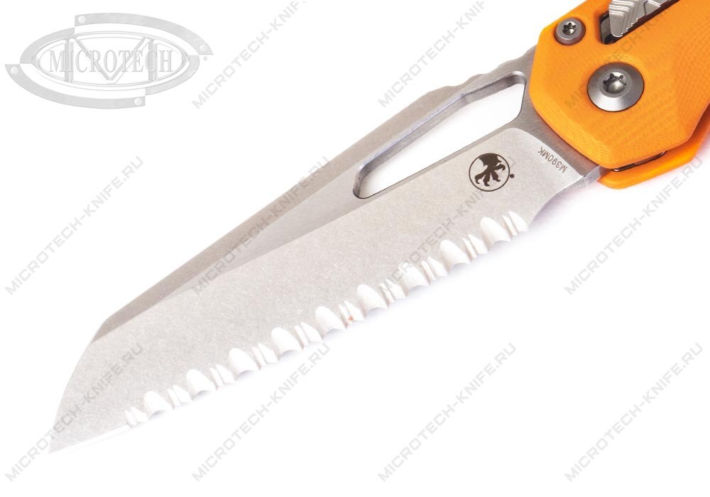 Нож Microtech MSI 210-12FRGTOR RAM-LOK FRAG Orange G10 Full Serrated - фотография 