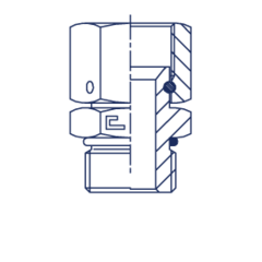 Штуцер FNA JIC 1.1/16" UNF 1.1/16" CAST