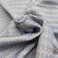 Мерный лоскут 1,24 м вискоза голубая трикотаж 3368