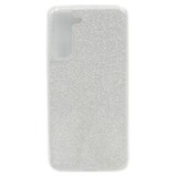 Силиконовый чехол блестящий Sparkle Case Блеск для Samsung Galaxy S21 FE (Серебристый)