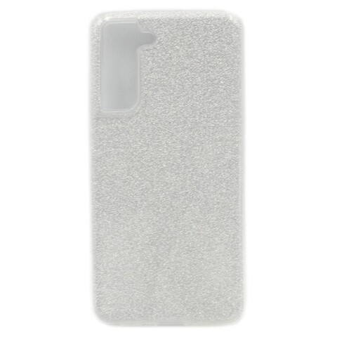 Силиконовый чехол блестящий Sparkle Case Блеск для Samsung Galaxy S21 FE (Серебристый)