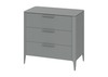Комод Type 3 ящика ширина 90 см (серый)