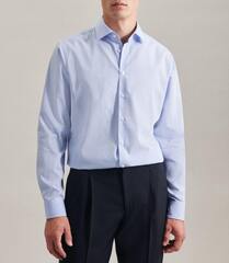 Сорочка Seidensticker Slim Fit 01.693660-12 в клеточку голубая