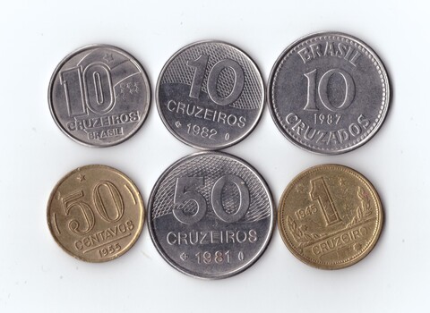 Бразилия набор монет 6 штук