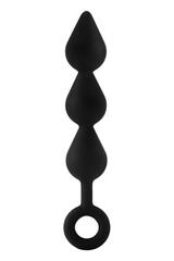 Черный анальный стимулятор XL Triple Drop Plug Black - 26 см. - 