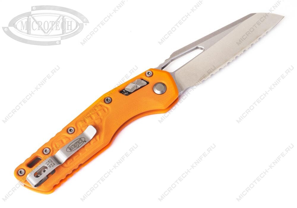 Нож Microtech MSI 210-12FRGTOR RAM-LOK FRAG Orange G10 Full Serrated - фотография 