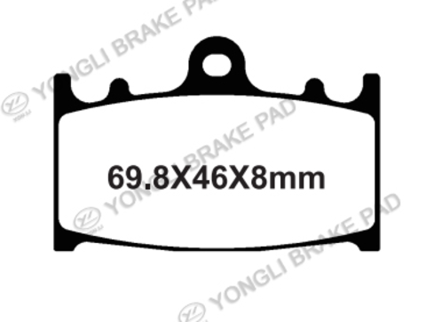 YL-F120 Тормозные колодки дисковые мото YONGLI Organic (FDB574P)