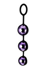 Фиолетово-черные тройные вагинальные шарики TOYFA A-toys - 