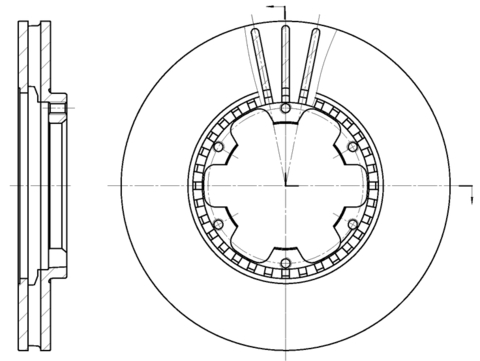 Диск тормозной вентилируемый G-brake  GR-02679