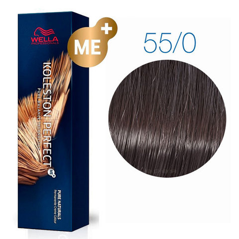 Wella Koleston Pure Naturals 55/0 (Светло-коричневый интенсивный натуральный) - Стойкая краска для волос