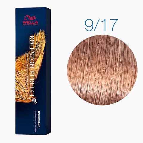 Wella Koleston Rich Naturals 9/17 (Очень светлый блонд пепельно-коричневый Шелковый ристретто) - Стойкая краска для волос