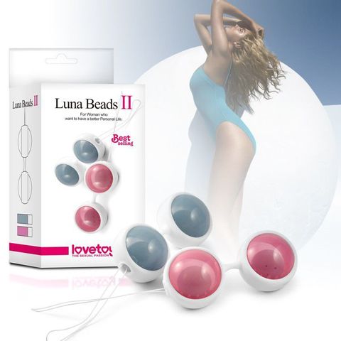 Розовые вагинальные шарики Luna Beards II - Lovetoy 10024-pink