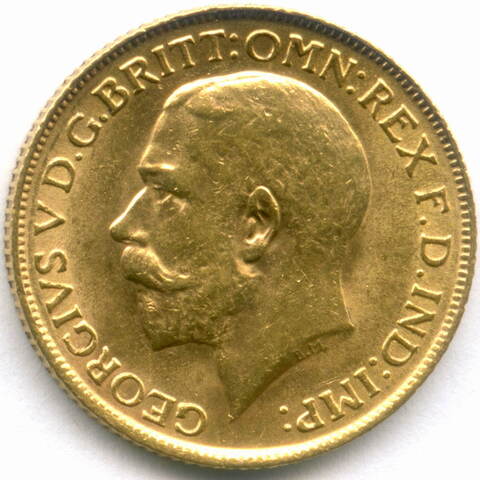1 соверен Великобритания (Георг V) 1912 г. Золото. XF-AU