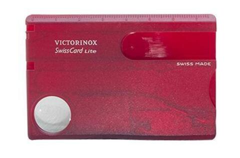 Корпус для швейцарской карты Victorinox SwissCard Lite (C.7300.T) цвет красный полупрозрачный