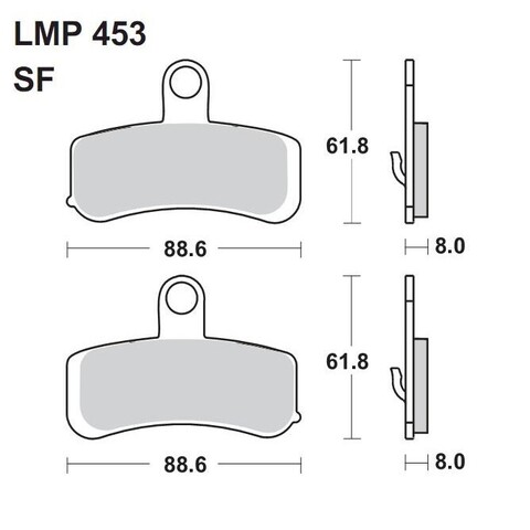 Колодки дискового тормоза AP Racing LMP453 SF (FDB2250 / FA457)