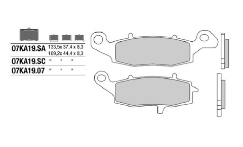 Тормозные колодки Brembo 07KA19SA (FDB2048)