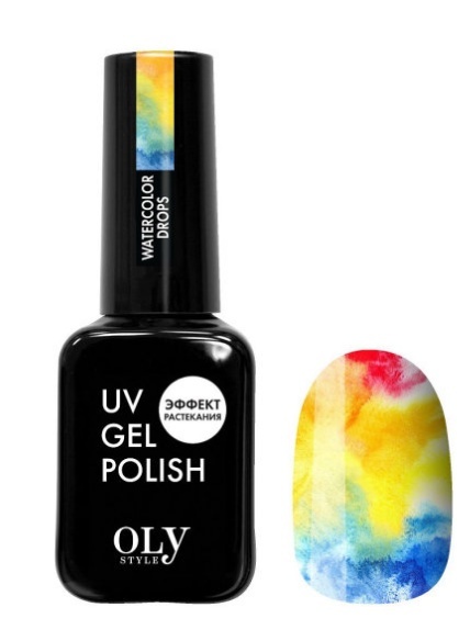 OLYSTYLE Гель-лаковое покрытие с эффектом растекания UV, Watercolor Drop