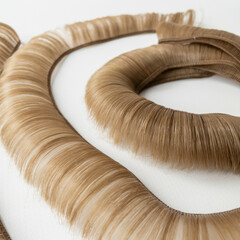 Волосы - трессы для кукол, короткие, для мальчика или челки, длина 4-5 см, ширина 100 см, цвет темно-русый, набор 2 шт.