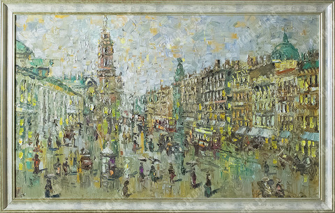 Буцкий Павел. На Невском. Холст, масло. С.-Петербург, Россия, 2022 г.