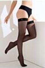 Чулки 15 den с логотипом Lisca HOLD UP FOX | Черный