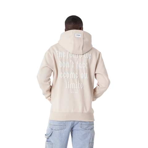 Light Beige Gothic Logo Print Sweatshirt