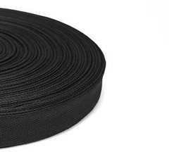 Тесьма окантовочная 450D, ш. 2,2 см, п/э 100%, 3,8 гр/м, чёрный