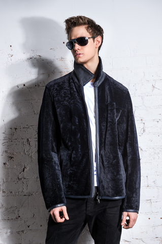 Мужская куртка бомбер, двусторонний, овчина