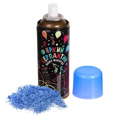 Спрей, Серпантин, Голубой, 250 мл