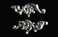 Силиконовые молды № 2038 Орнаменты большие.Набор 2 шт