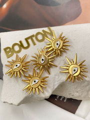 Пуговицы Скиап. в форме солнца с глазом и лучами матовое золото