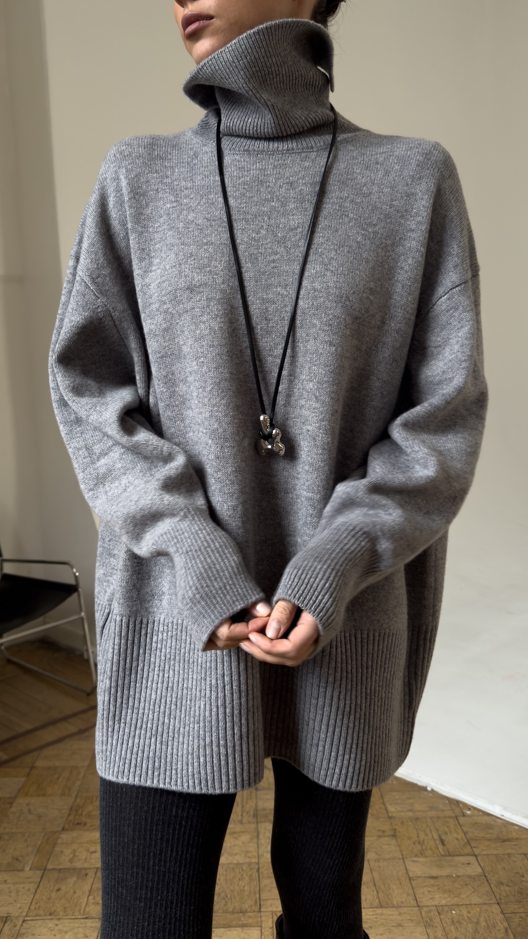 Свитер в стиле туники из 100% шерсти PREMIUM QUALITY