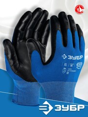 ЗУБР МЕХАНИК, XL (10), перчатки с нитриловым покрытием, маслобензостойкие, 15 класс, Профессионал (11276-XL)