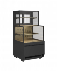 Комбинированная витрина Carboma CUBE 2 COMBI KC70 VV/VV 0,6-2-1 STANDARD БОКОВИНА СТУПЕНЬКА (версия 2.0) (9005-0109)