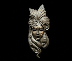 Силиконовый молд Венецианская маска 