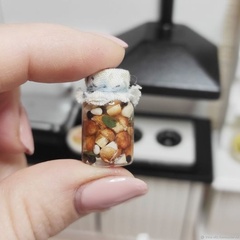 Баночки-бутылочки для хранения с пробкой, квадратные, прозрачные, 1 мл, 1,3*1,3*2,5 см, набор 6 шт.