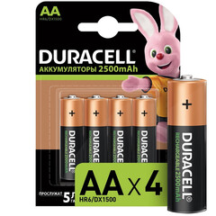 Аккумулятор DURACELL АА/HR6/4BL 2500mAh предзаряженные