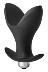 Черная анальная пробка Vibrating Anal Anchor Plug - 10 см. - 
