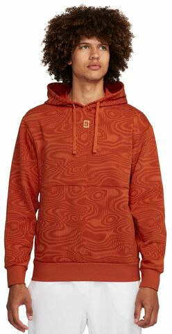 Куртка теннисная Nike Court Heritage Dri-Fit Fleece Tennis Hoodie - rust factor/rust factor