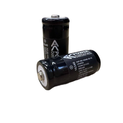 Аккумулятор 16340 (CR123) LiFePO4 400mAh 3,2V (3,0V) -40°C+65°C с платой защиты