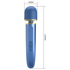 Синий wand-вибромассажер Colorful Massager - 24 см. - 