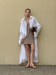 Платье-рубашка из крапивы
