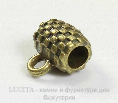 Бейл "Шахматный" (цвет - античная бронза) 10х9х7 мм