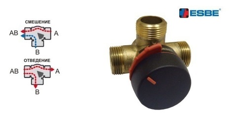 Трехходовой смесительный клапан Esbe VRG 132 15-4 11602000 G 3/4