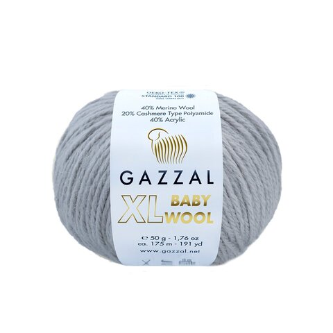 Пряжа Gazzal Baby Wool XL 817 стальной