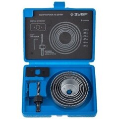 Набор Зубр Эксперт коронки по дереву 51-102мм 6 предметов