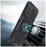 Противоударный чехол Strong Armour Case с кольцом для Xiaomi Redmi Note 11 Pro CN (China версия) (Черный)