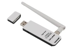 Беспроводной сетевой USB-адаптер высокого усиления TP-Link N150 (TL-WN722N), скорость до 150 Мбит/с