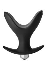 Черная анальная пробка Vibrating Anal Anchor Plug - 10 см. - 