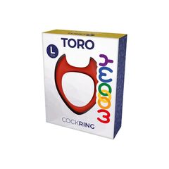 Красное эрекционное кольцо Toro L - 